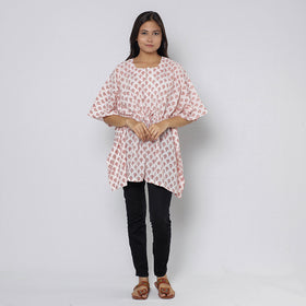 Sanganeri Block Print Cotton Kaftan (Short)