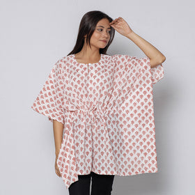 Sanganeri Block Print Cotton Kaftan (Short)