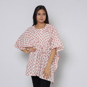 Sanganeri Block Print Cotton Kaftan (Short)