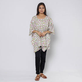 Sanganeri Block Print Cotton Kaftan (Short) 