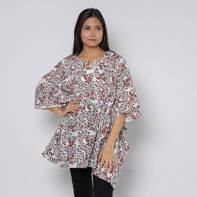 Sanganeri Block Print Cotton Kaftan (Short) 