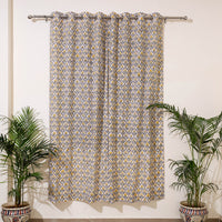 Multicolor - Sanganeri Block Print Cotton Door Curtain (7 x 3.2 feet) (single piece)