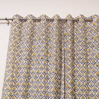 Multicolor - Sanganeri Block Print Cotton Door Curtain (7 x 3.2 feet) (single piece)