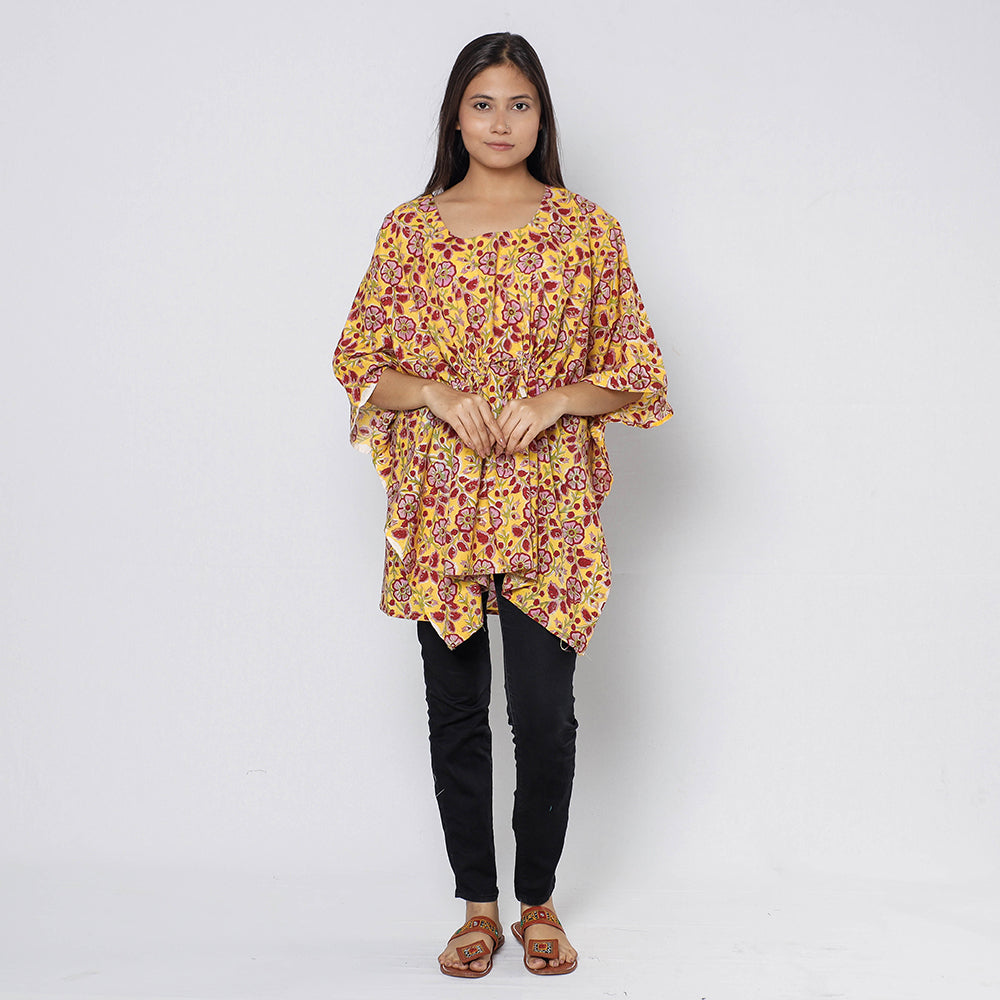 Sanganeri Block Print Cotton Kaftan (Short)