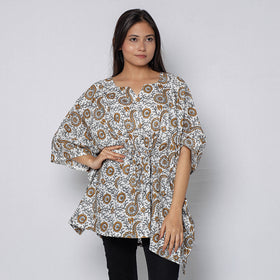 Sanganeri Block Print Cotton Kaftan (Short)