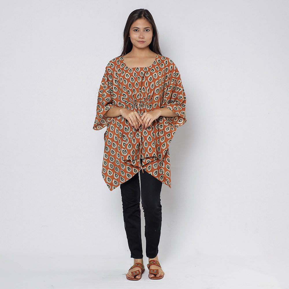 Sanganeri Block Print Cotton Kaftan (Short)