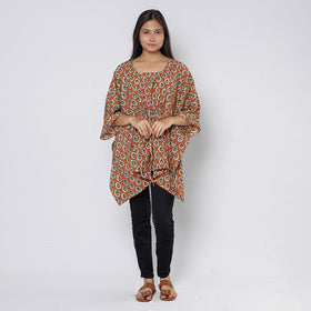 Sanganeri Block Print Cotton Kaftan (Short)