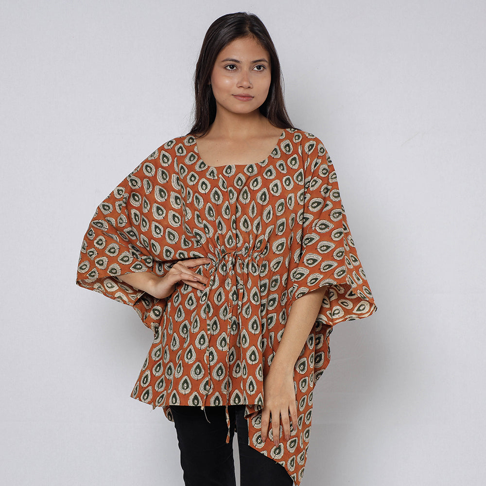 Sanganeri Block Print Cotton Kaftan (Short)