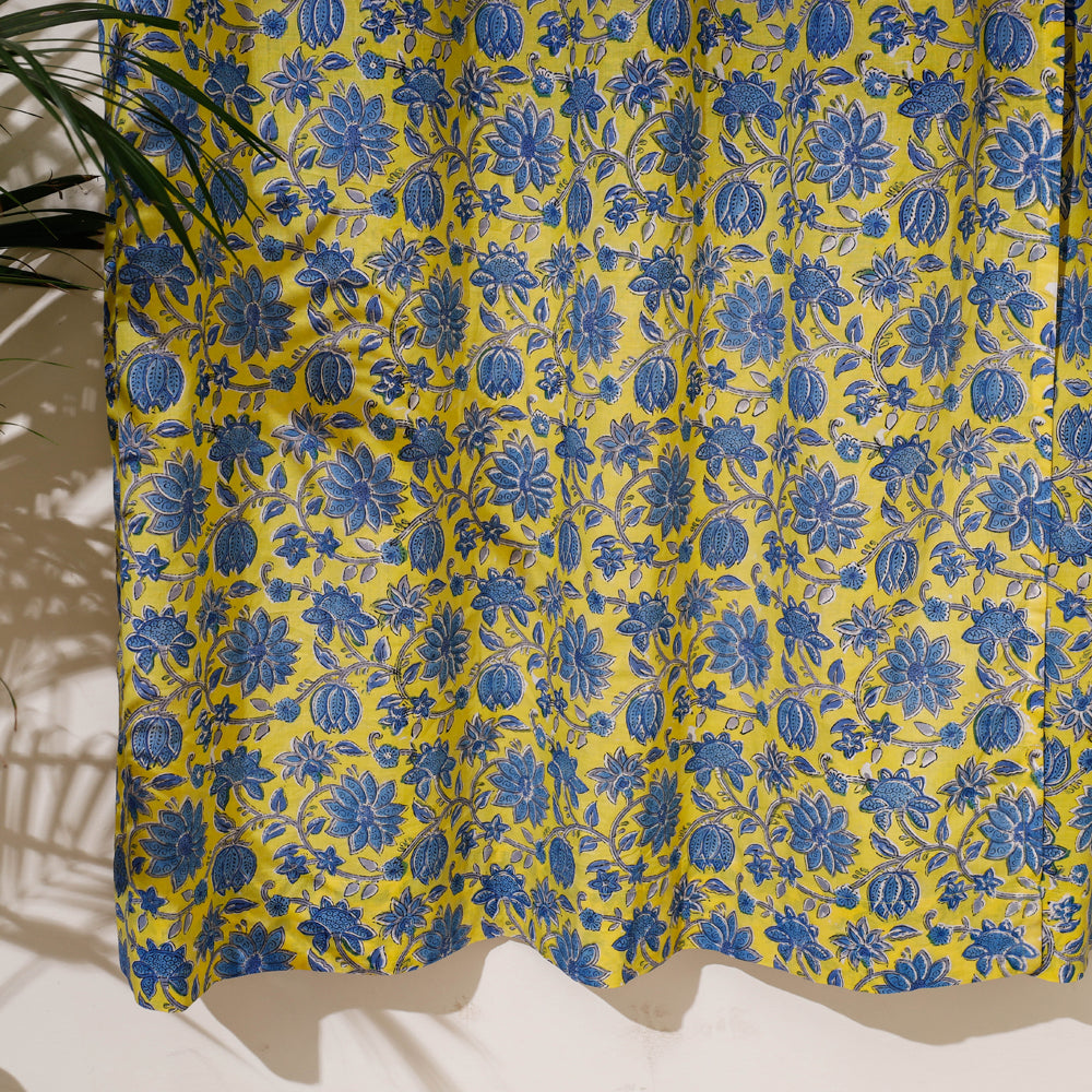  Sanganeri Block Print Pure Cotton Door Curtain Online at iTokri.com