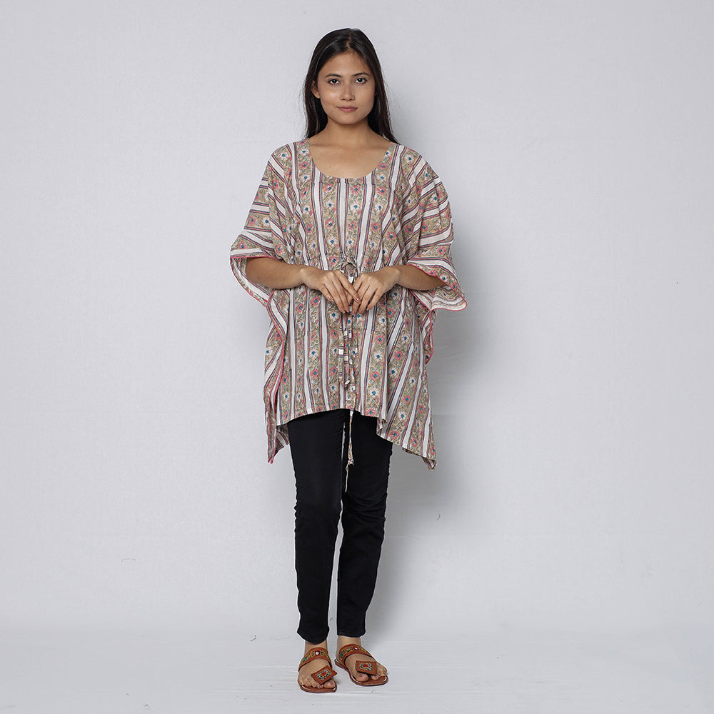 Sanganeri Block Print Cotton Kaftan (Short)