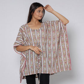 Sanganeri Block Print Cotton Kaftan (Short)