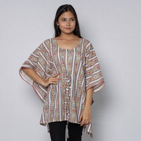 Sanganeri Block Print Cotton Kaftan (Short)