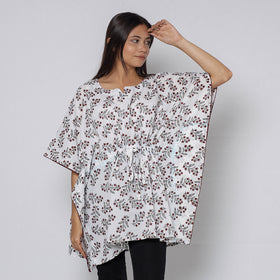 Sanganeri Block Print Cotton Kaftan (Short)