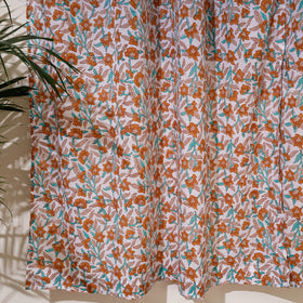 Multicolor - sanganeri cotton door curtain (7 x 3.2 feet)