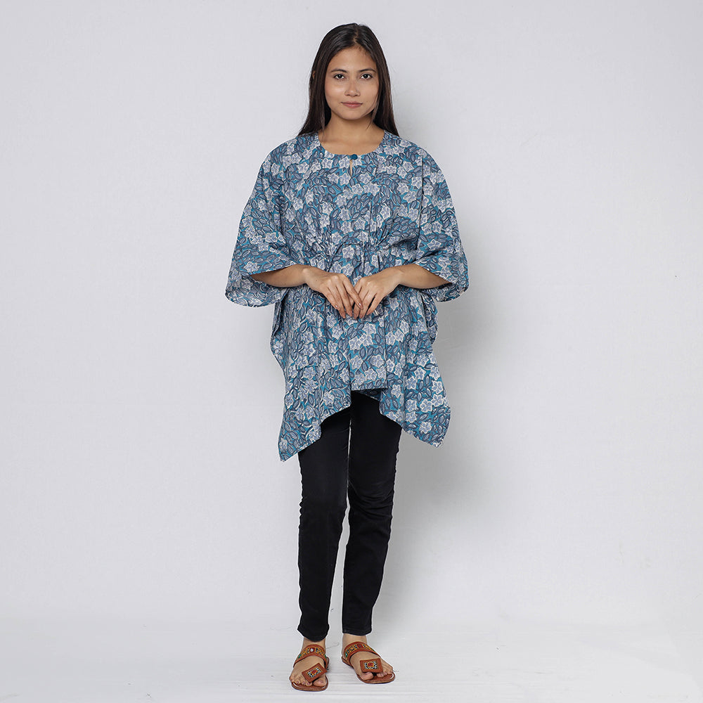 Sanganeri Block Print Cotton Kaftan (Short)