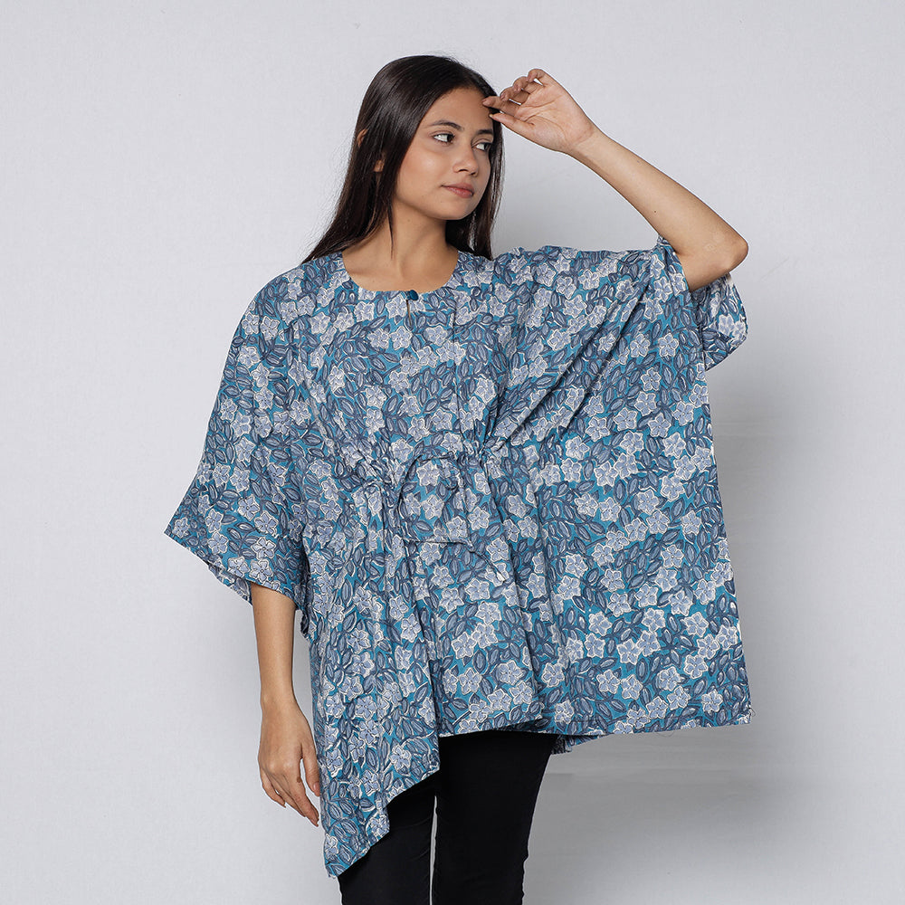 Sanganeri Block Print Cotton Kaftan (Short)