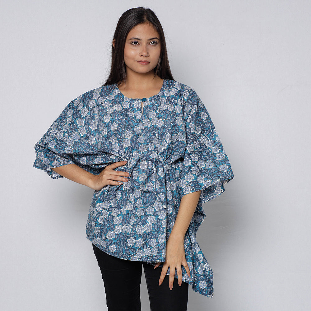 Sanganeri Block Print Cotton Kaftan (Short)