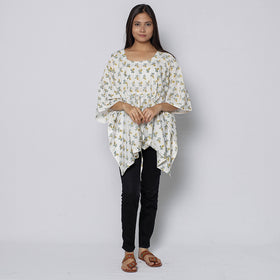 Sanganeri Block Print Cotton Kaftan (Short)
