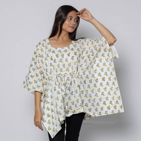 Sanganeri Block Print Cotton Kaftan (Short)