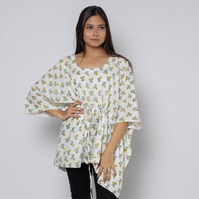 Sanganeri Block Print Cotton Kaftan (Short)