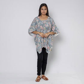 Sanganeri Block Print Cotton Kaftan (Short)