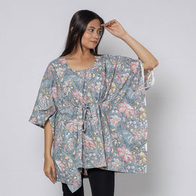 Sanganeri Block Print Cotton Kaftan (Short)