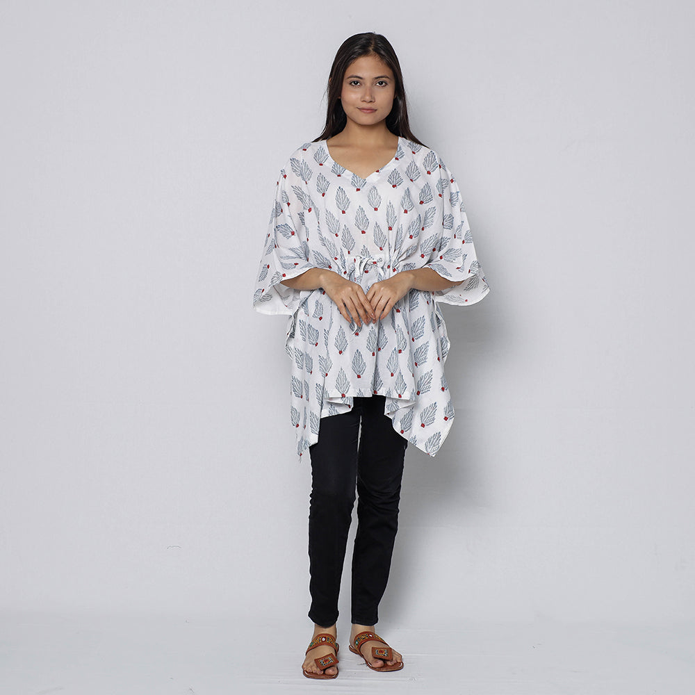 Sanganeri Block Print Cotton Kaftan (Short)