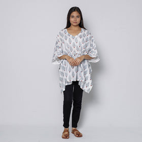 Sanganeri Block Print Cotton Kaftan (Short)