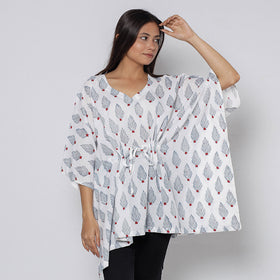 Sanganeri Block Print Cotton Kaftan (Short)