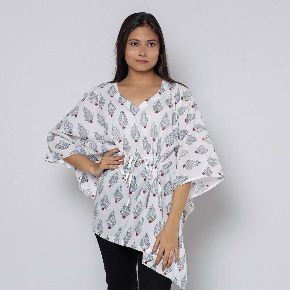 Sanganeri Block Print Cotton Kaftan (Short)