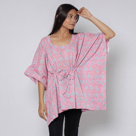 Sanganeri Block Print Cotton Kaftan (Short)