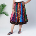  Bandhani Tie-Dye Cotton Fabric Short Skirt 