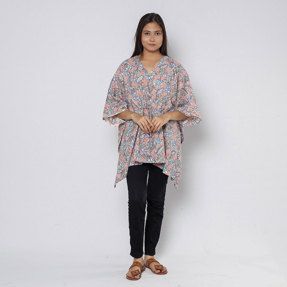 Sanganeri Block Print Cotton Kaftan (Short)
