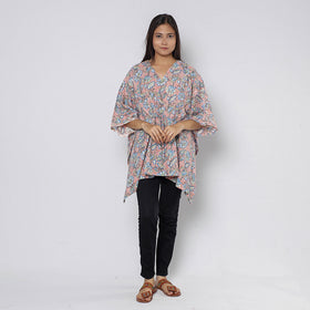 Sanganeri Block Print Cotton Kaftan (Short)