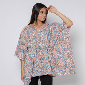 Sanganeri Block Print Cotton Kaftan (Short)