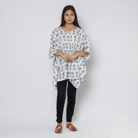 Sanganeri Block Print Cotton Kaftan (Short)