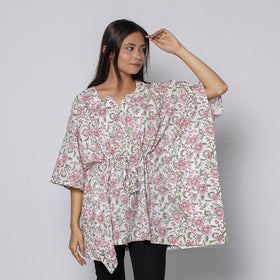 Sanganeri Block Print Cotton Kaftan (Short)