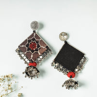  ajrakh beadwork earrings