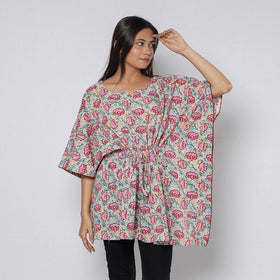 Sanganeri Block Print Cotton Kaftan (Short)
