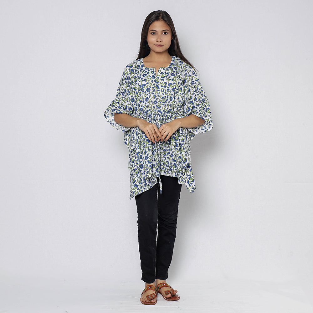Sanganeri Block Print Cotton Kaftan (Short)