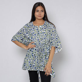 Sanganeri Block Print Cotton Kaftan (Short)