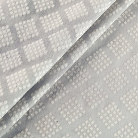  Pure Banarasi Handwoven Cutwork Buti Silk Cotton Fabric 