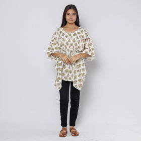 Sanganeri Block Print Cotton Kaftan (Short)