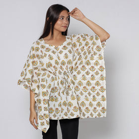 Sanganeri Block Print Cotton Kaftan (Short)