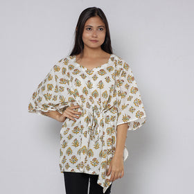Sanganeri Block Print Cotton Kaftan (Short)
