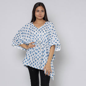 Sanganeri Block Print Cotton Kaftan (Short)