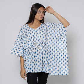 Sanganeri Block Print Cotton Kaftan (Short)