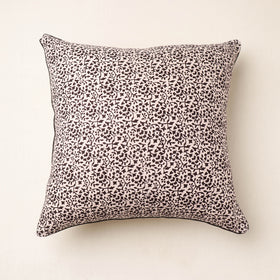 Beige Bagh Hand Block Printed Pure Cotton Cushion Cover 