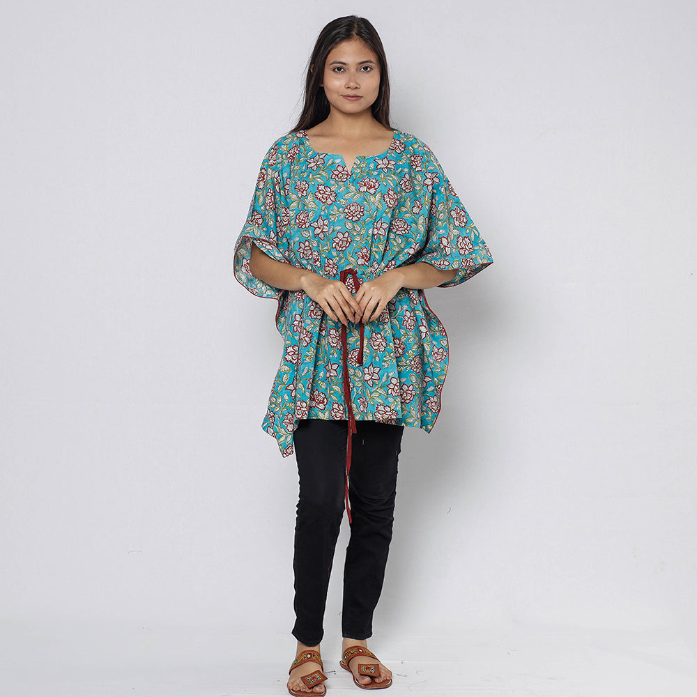 Sanganeri Block Print Cotton Kaftan (Short) 