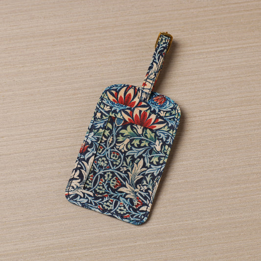 Floral Printed Handcrafted Luggage Tag (4 x 3 in)